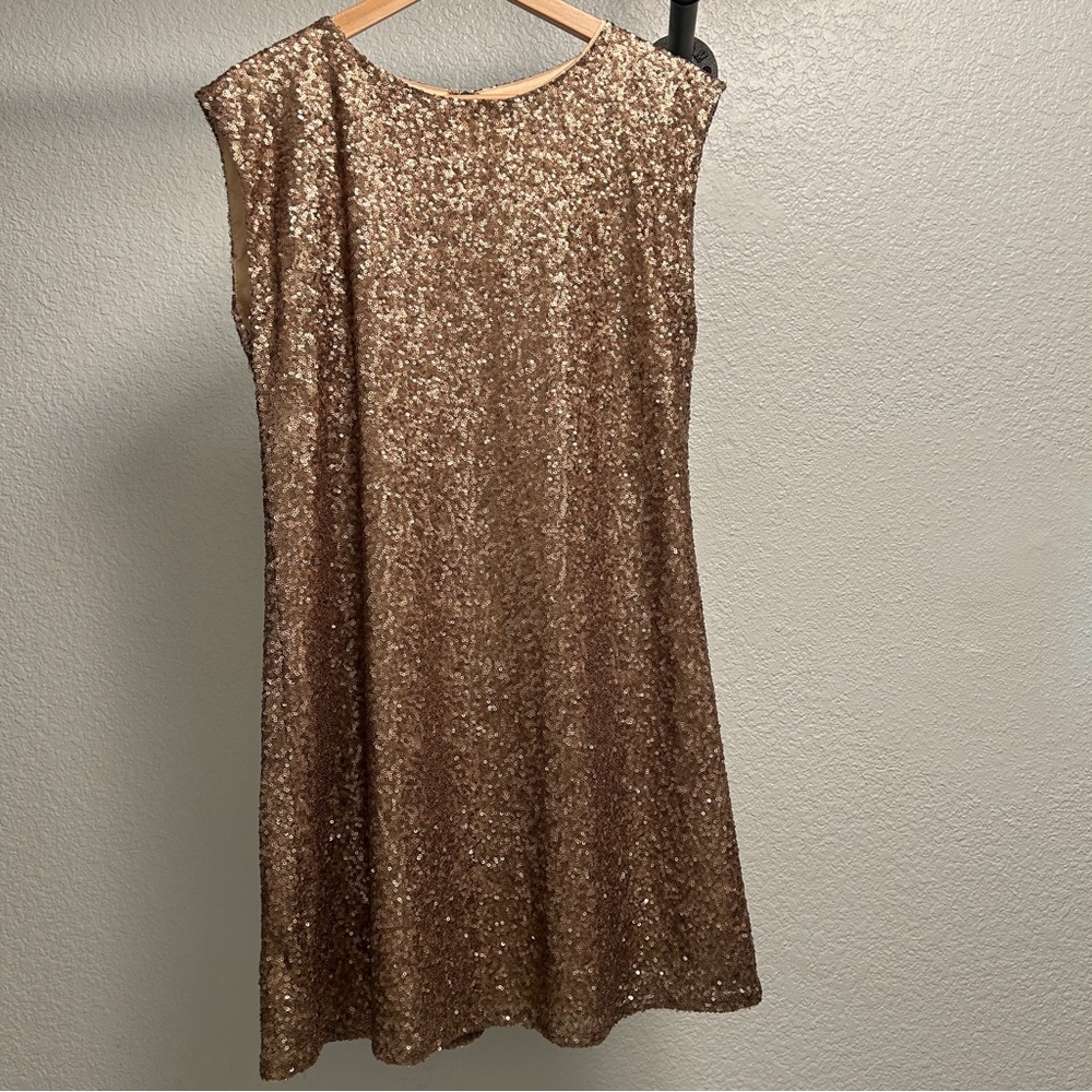 MM Couture by Miss Me Sparkly mini Dress women’s size Medium gold sequin lined